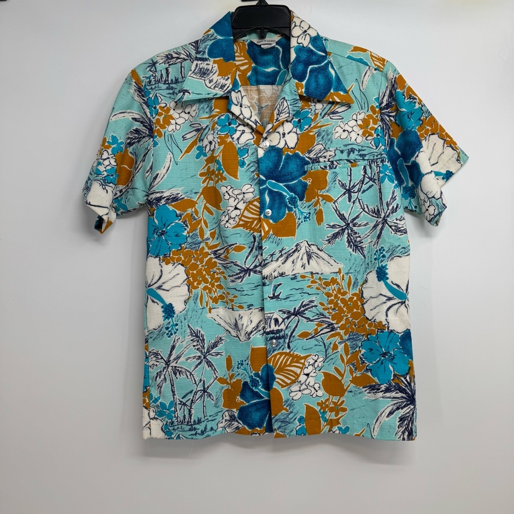 Vintage GVH Hawaiian Shirt Mens M Made In USA